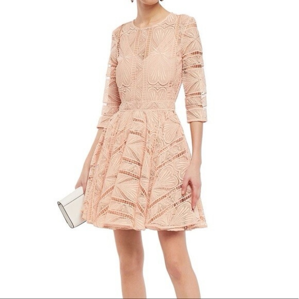Maje Guipure lace floral mini dress